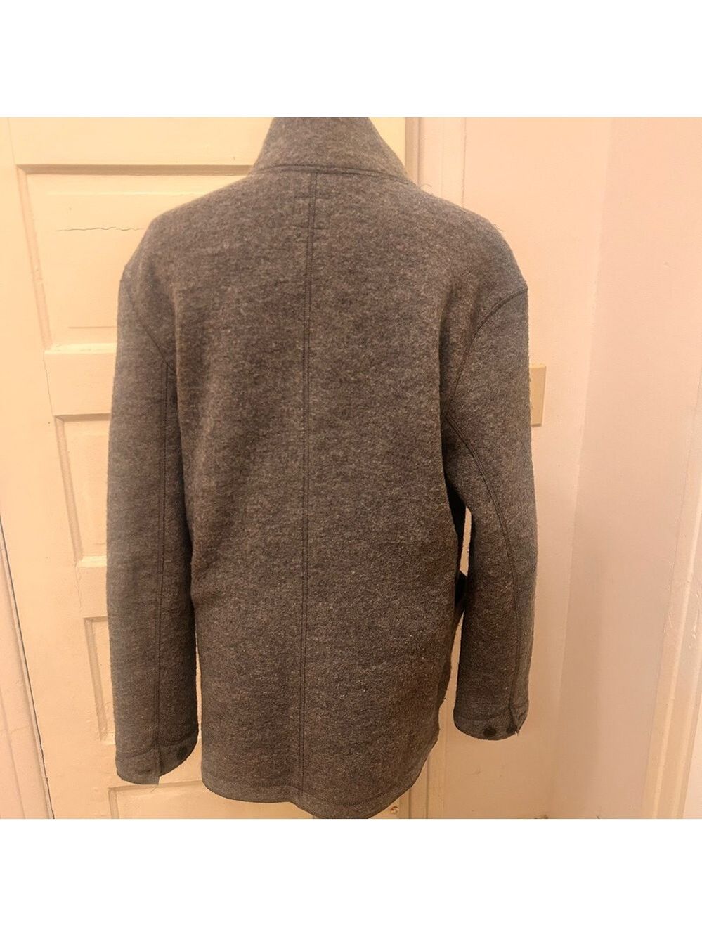 Flint and Tinder Men's Boiled Wool Button-Front Chore Jacket Blazer Minimalist - Picture 8 of 10